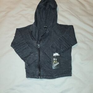 BOYS' Moto Sleeve Zip Hoodie Sweatshirt